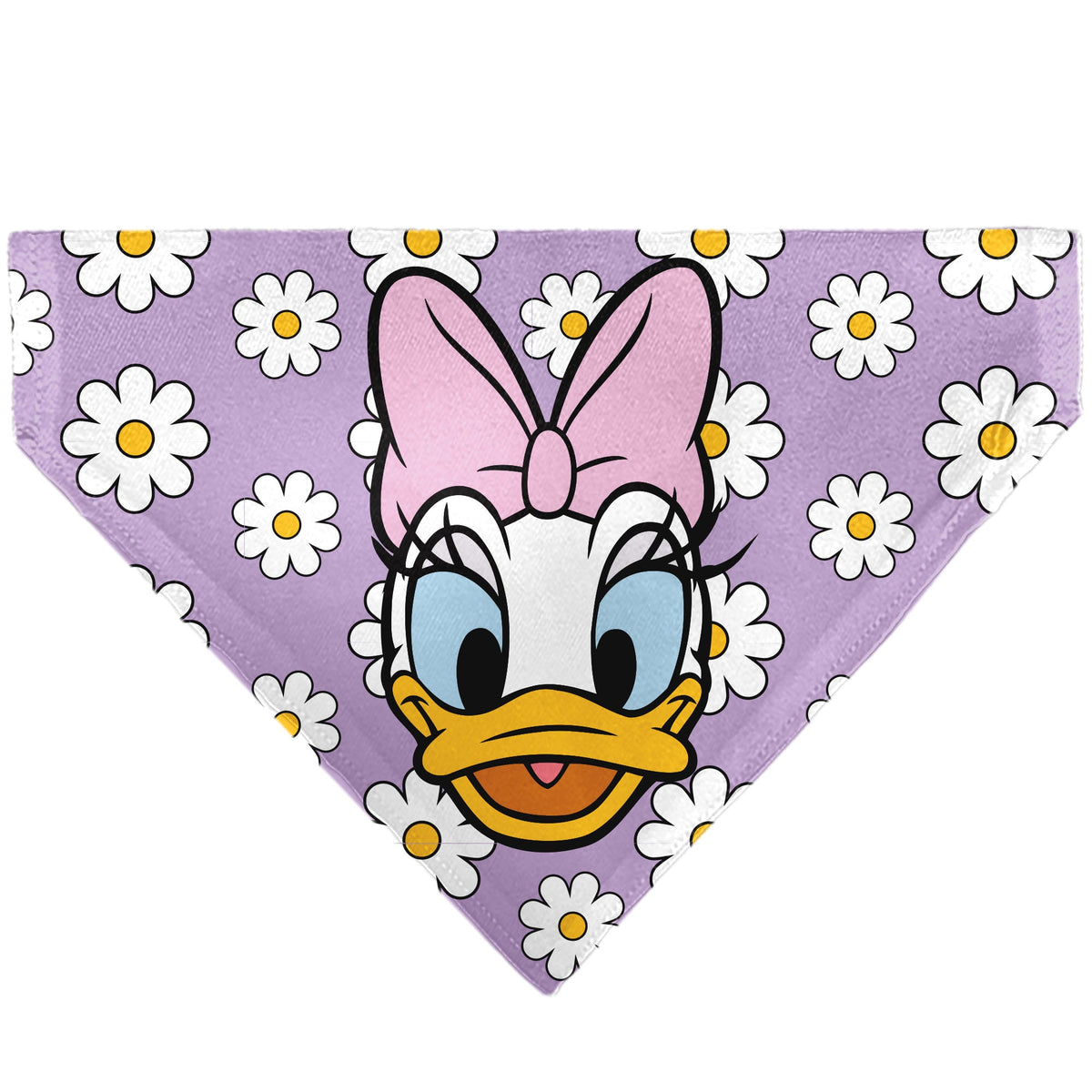 Pet Bandana - Daisy Duck Smiling Pose with Daisies Lavender