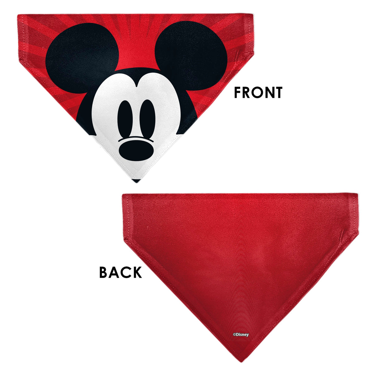 Pet Bandana - Mickey Mouse Eyes Sunburst Reds