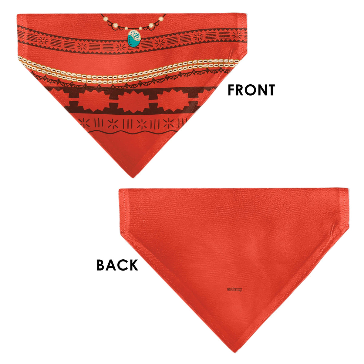 Pet Bandana - Moana Top Print Pattern Orange/Brown
