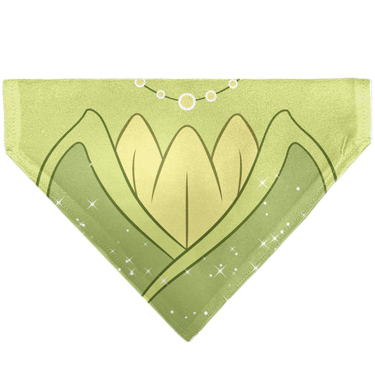Pet Bandana - The Princess and the Frog Princess Tiana Dress Print Greens/Yellow