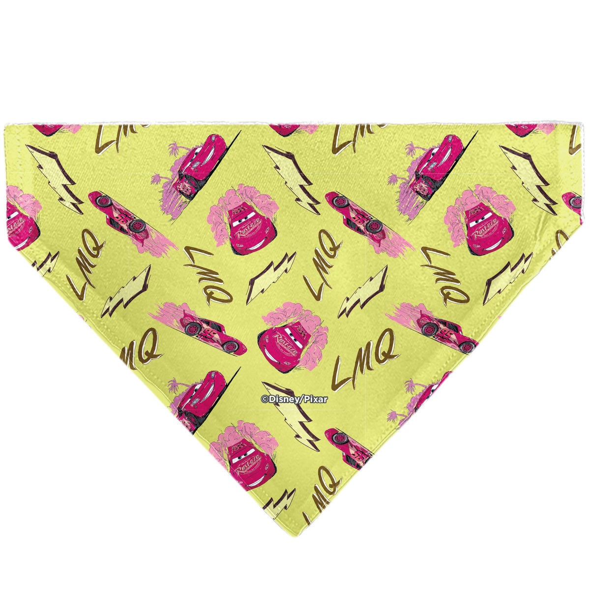 Pet Bandana - Cars Lightning McQueen LIGHTNING FAST Pose and Icons