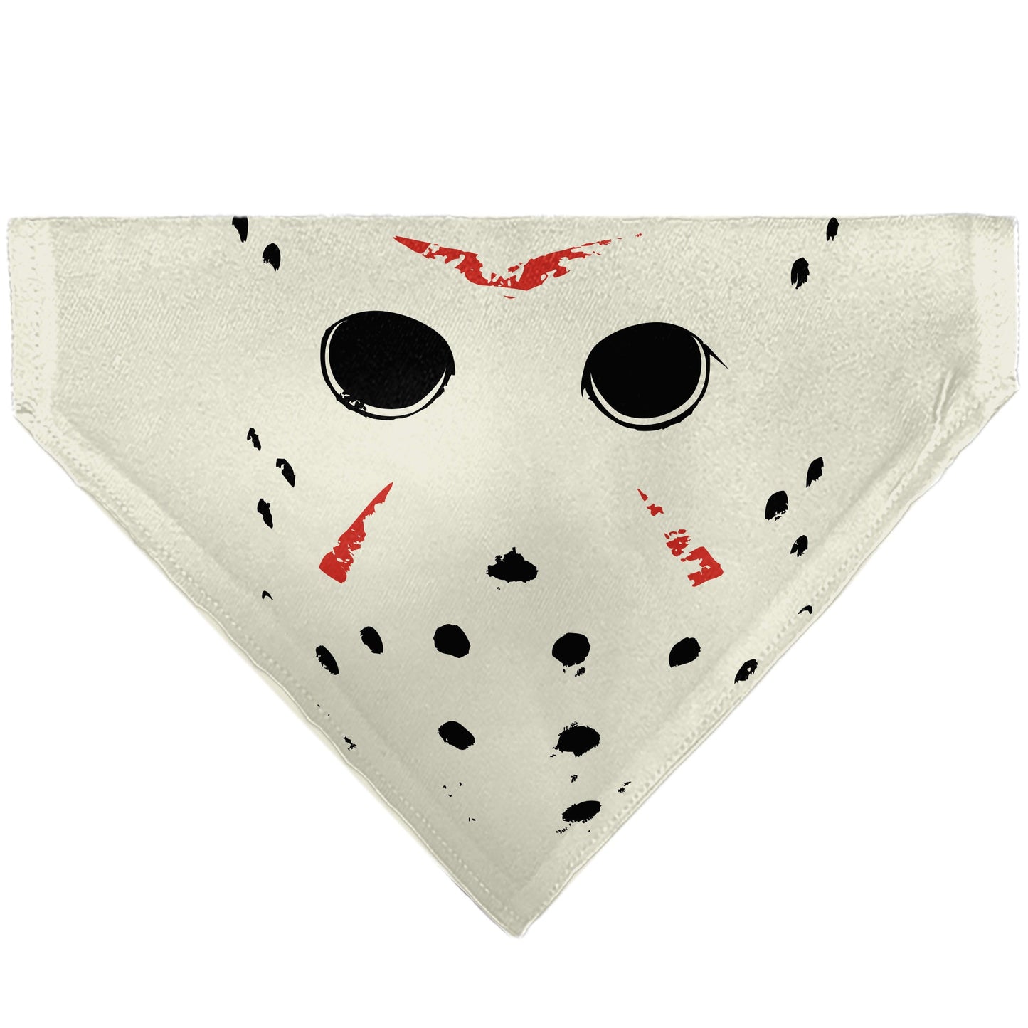 Pet Bandana - FRIDAY THE 13TH Hockey Mask Close-Up White/Black/Red