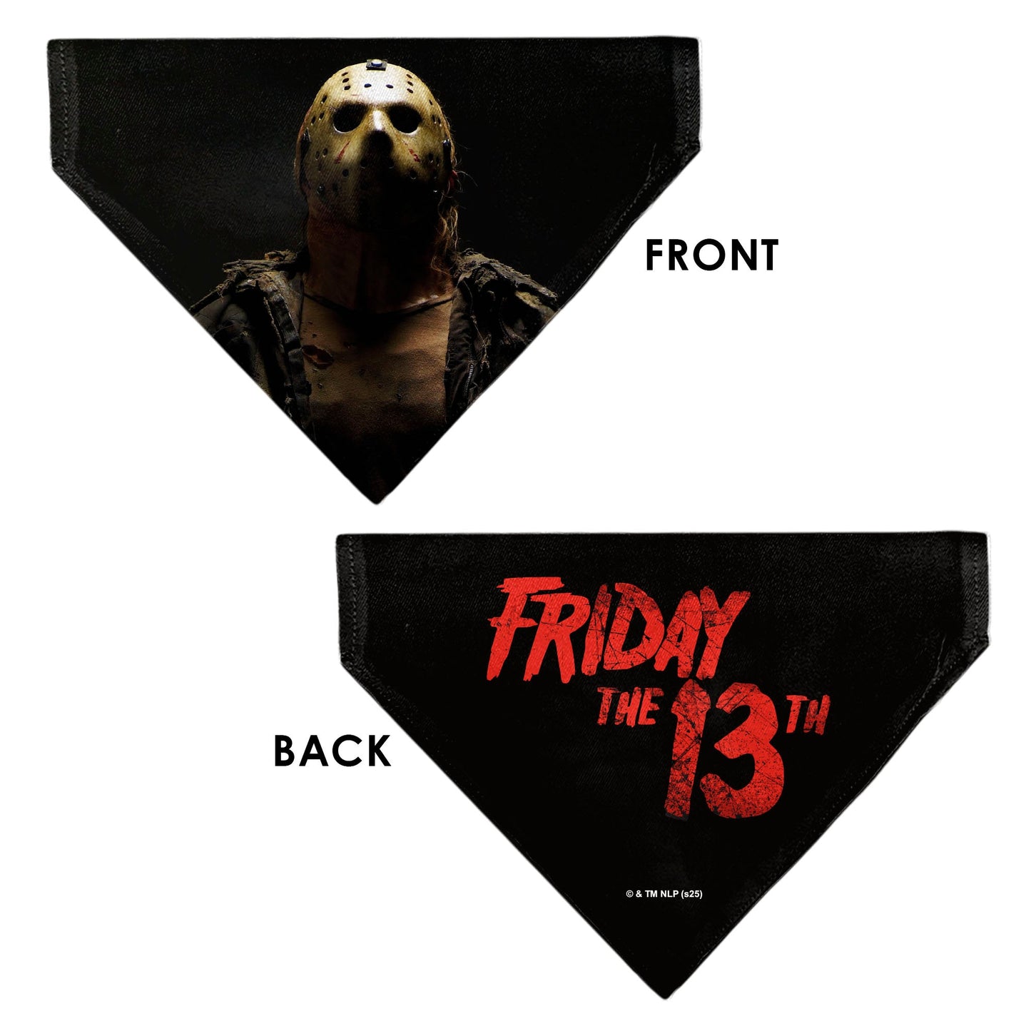 Pet Bandana - FRIDAY THE 13TH Jason Pose and Title Logo Black/Red