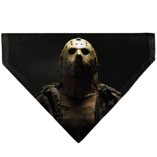 Pet Bandana - FRIDAY THE 13TH Jason Pose and Title Logo Black/Red
