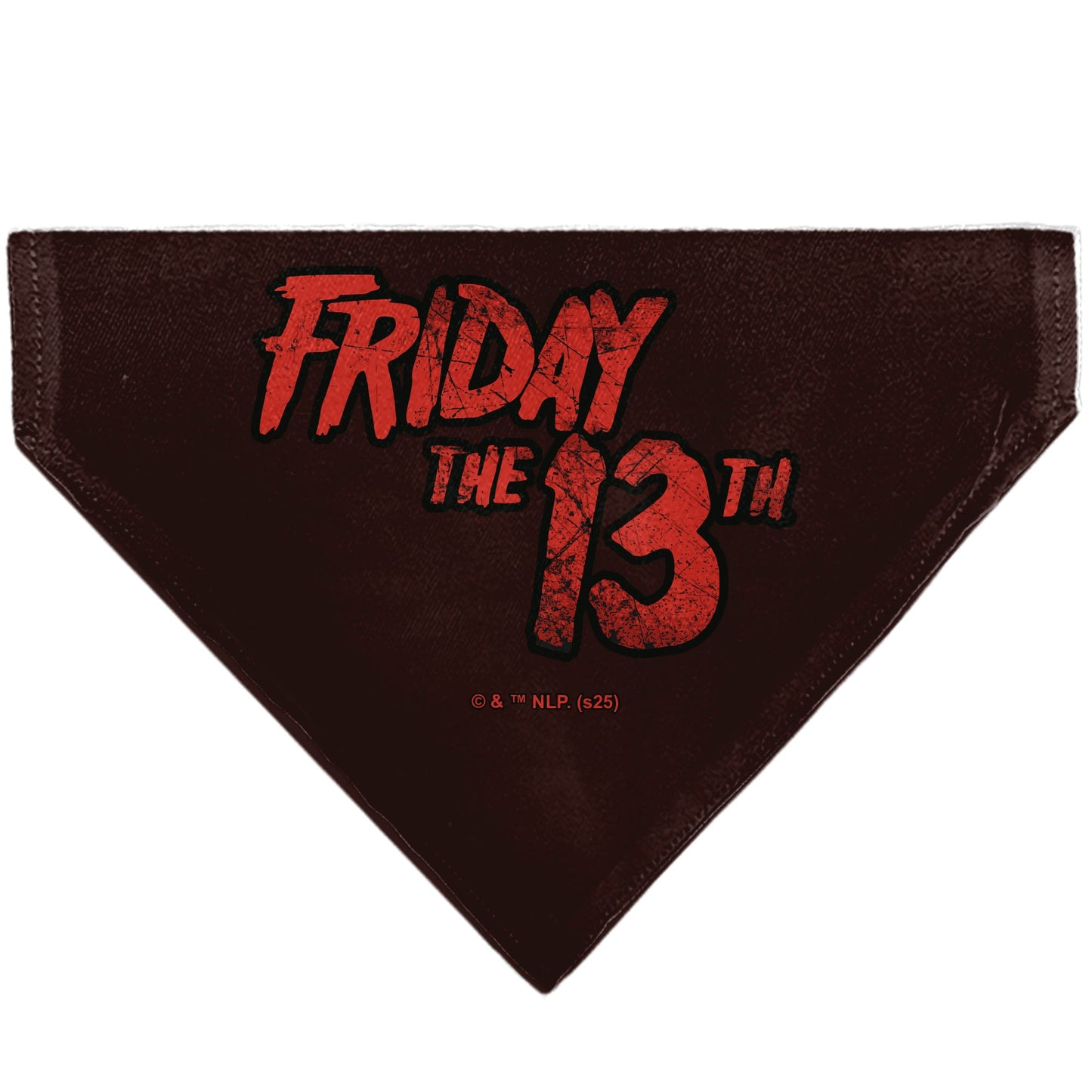 Pet Bandana - FRIDAY THE 13TH Jason Hockey Mask Cityscape and Title Logo Black/Red