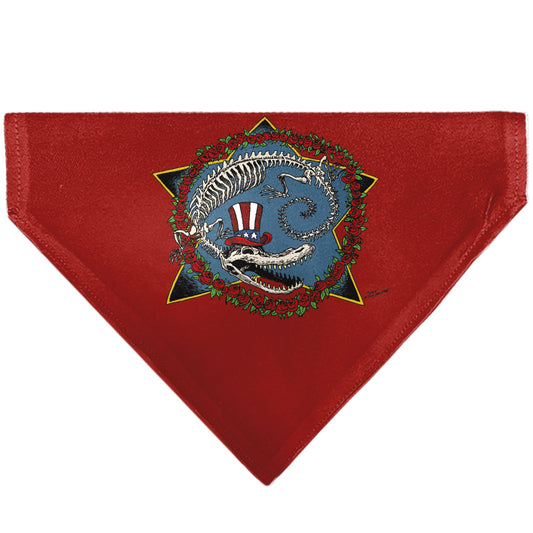 Pet Bandana - Grateful Dead Dave's Picks Volume Ten Alligator Bonus Cover Art Red