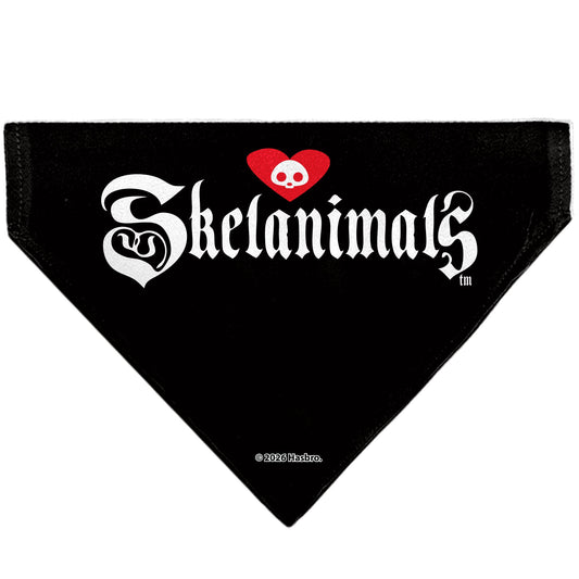 Pet Bandana - Skelanimals Diego Pose and Title Logo White/Black