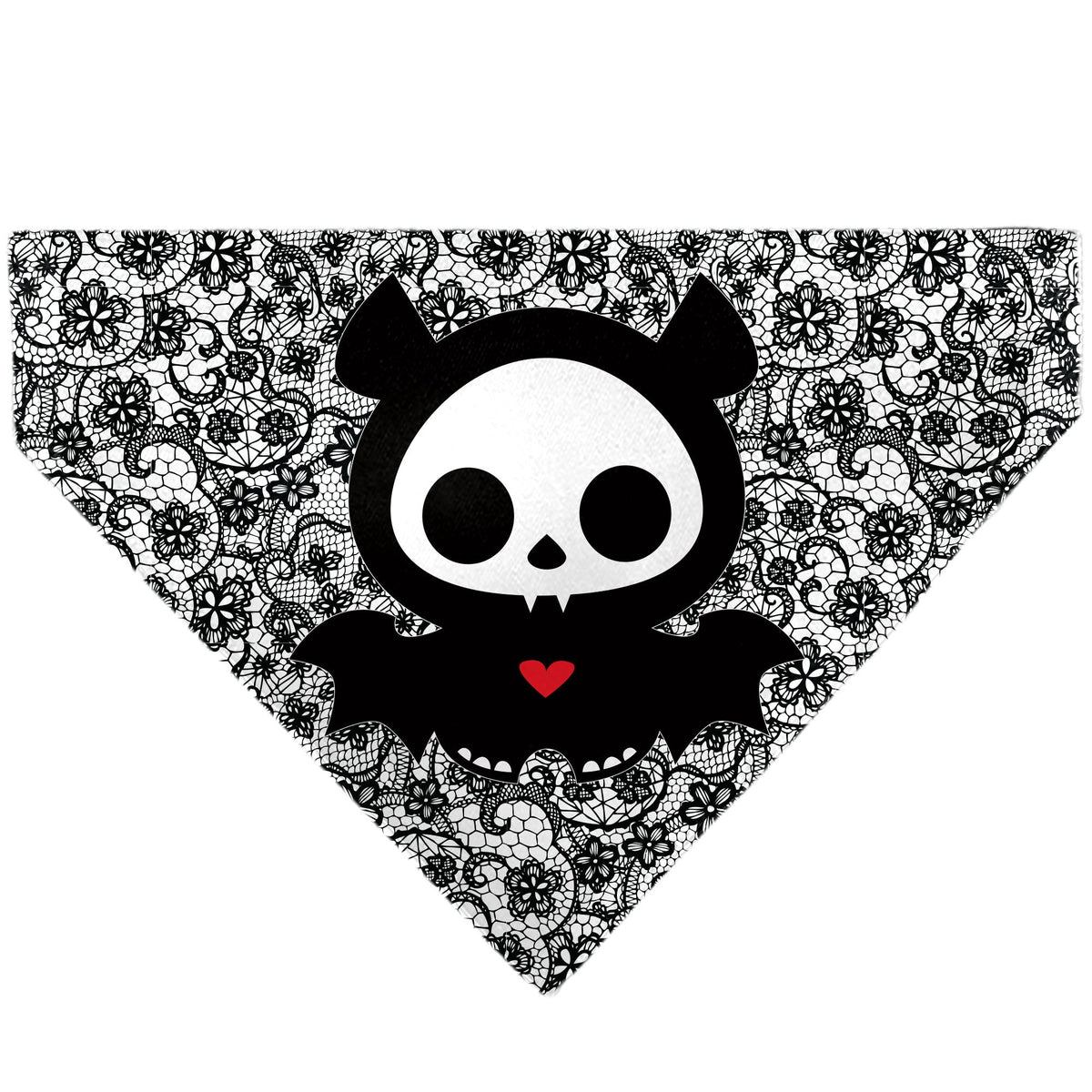 Pet Bandana - Skelanimals Diego Pose and Title Logo White/Black