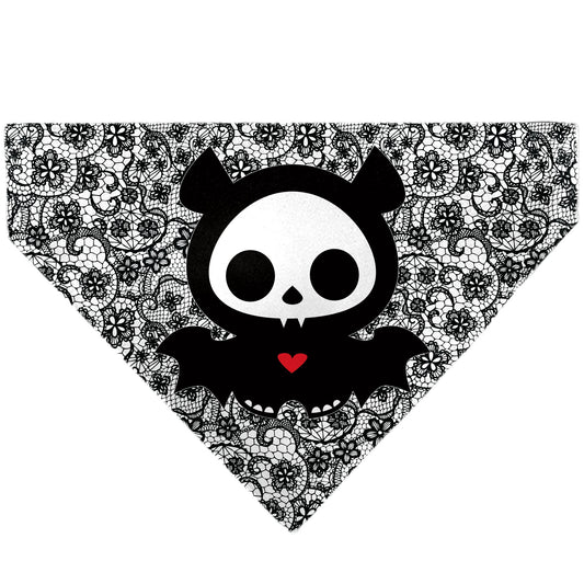 Pet Bandana - Skelanimals Diego Pose and Title Logo White/Black