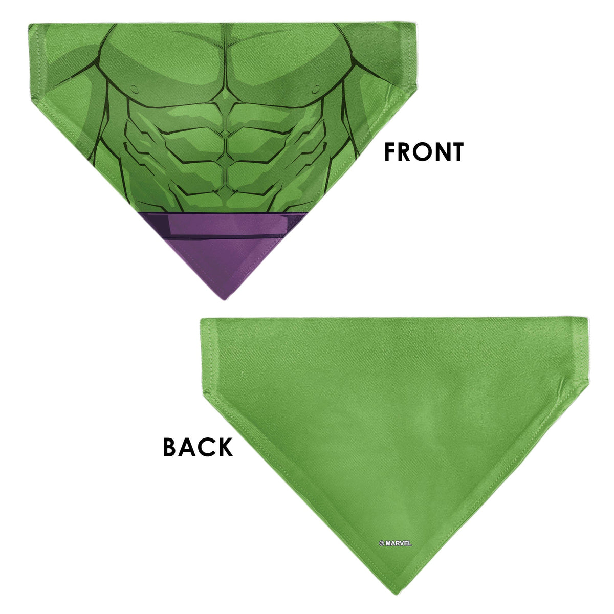 Pet Bandana - Hulk Chest Detail Green/Purple