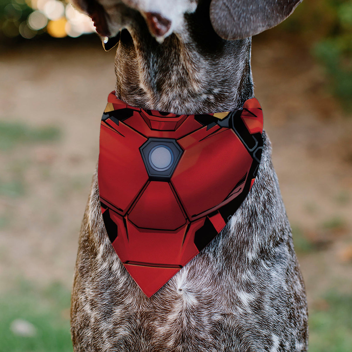 Pet Bandana - Iron Man Suit Chest Detail Red/Black