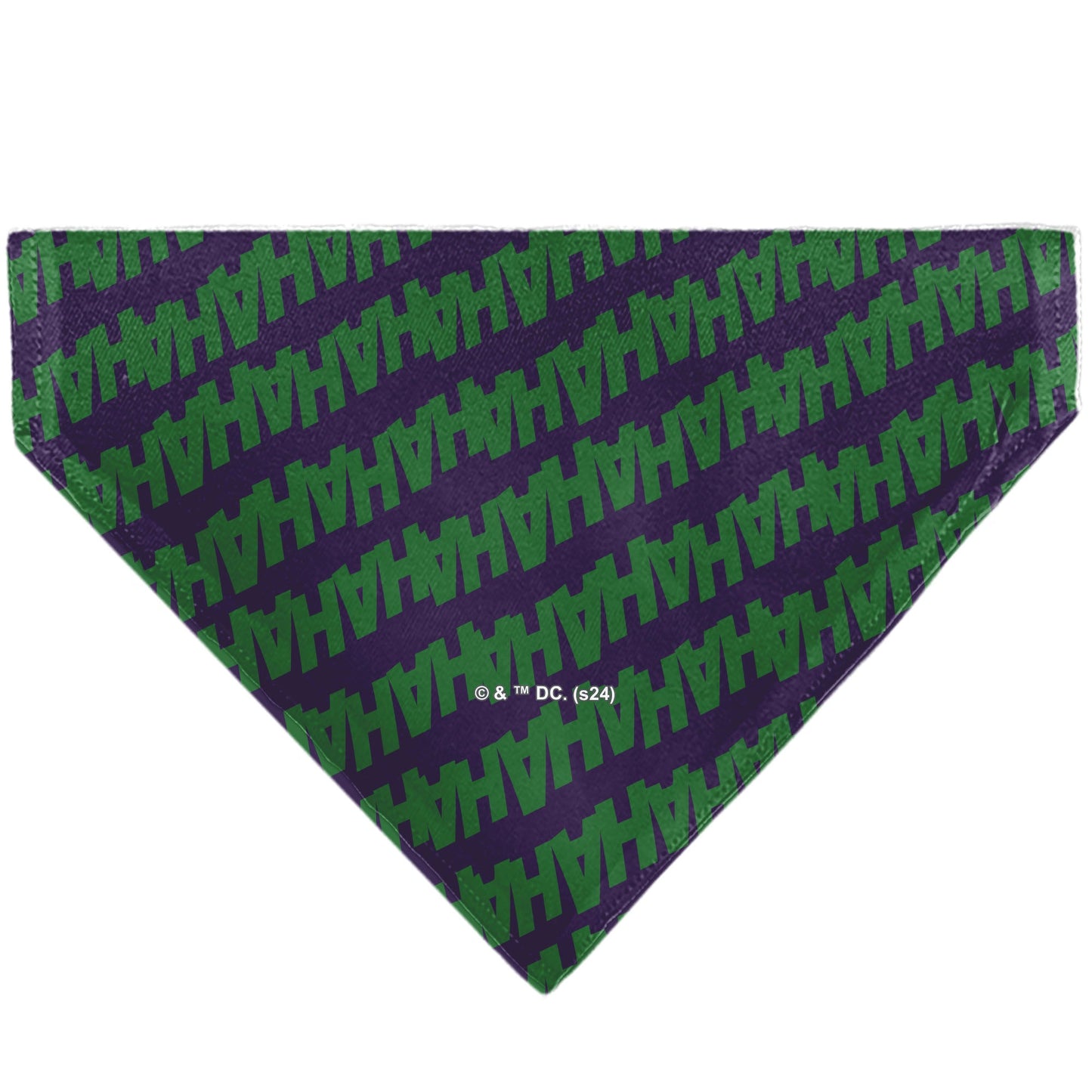 Pet Bandana - The Joker Laugh HAHAHA Text Purple/Green