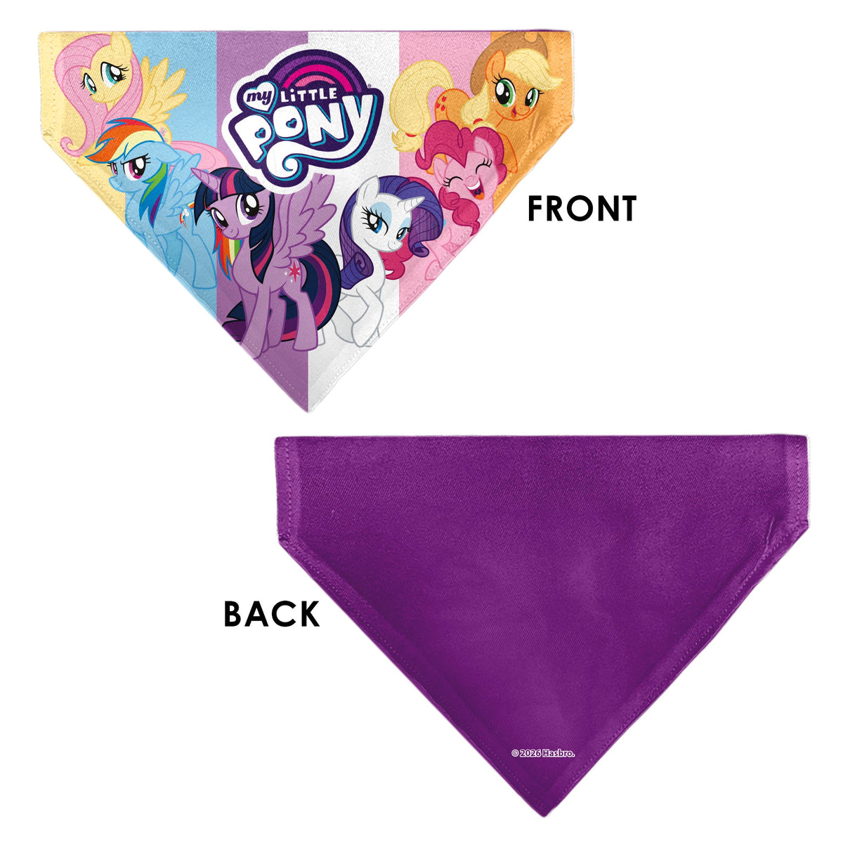 Pet Bandana - MY LITTLE PONY Mane Six Pony Poses and Title Logo Multi Color