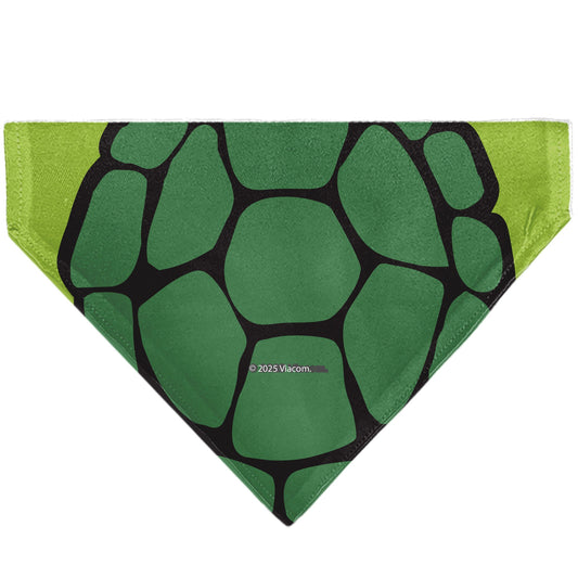 Pet Bandana - Ninja Turtles Leonardo Face and Turtle Shell Character Close-Up Green