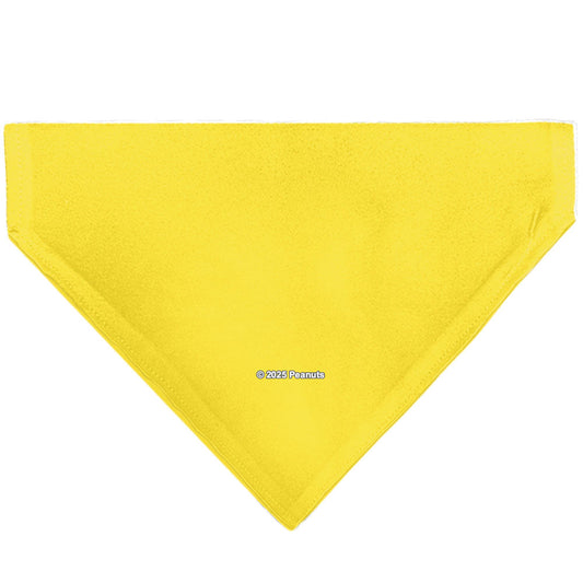 Pet Bandana - Peanuts Charlie Brown Smiling Face Pose with Stripe Yellow