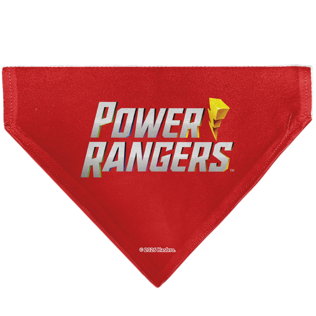 Pet Bandana - Power Rangers Pose and Zord Stripes Multi Color