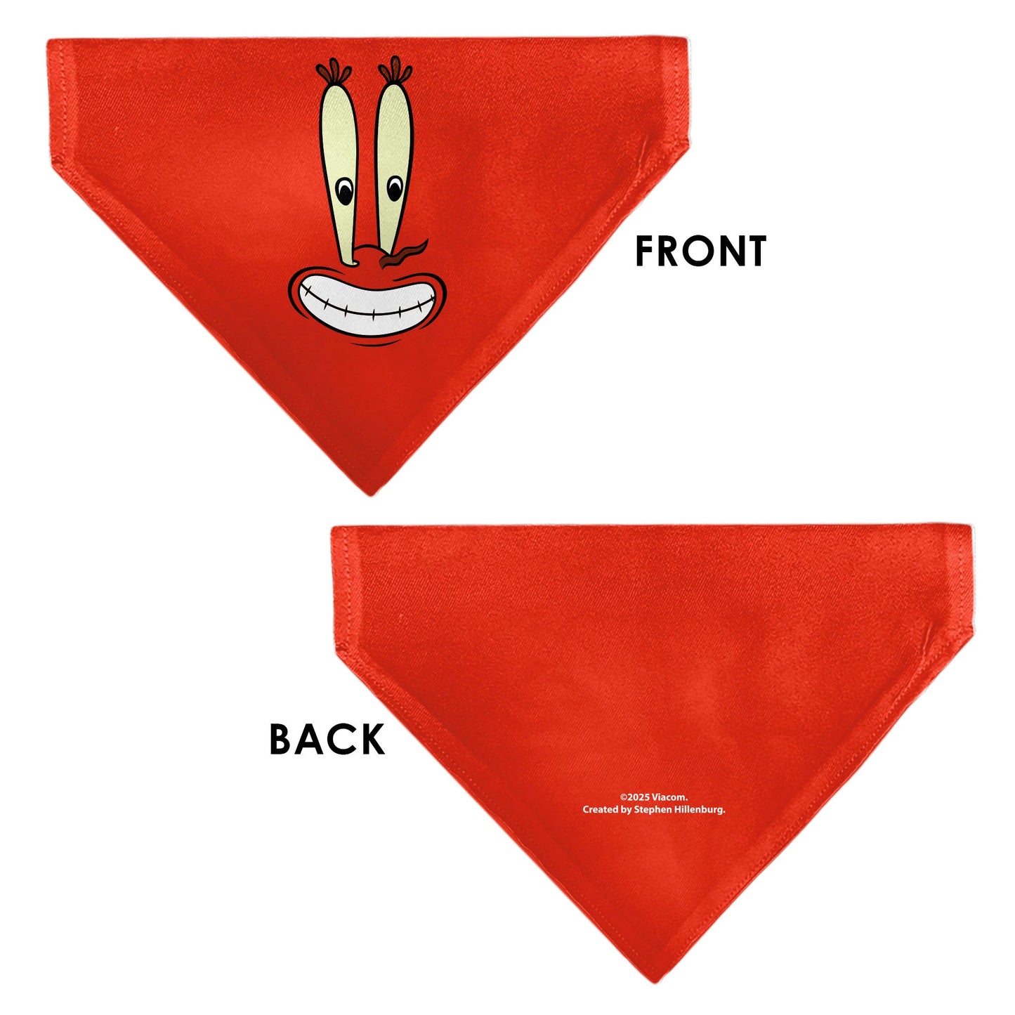 Pet Bandana - SpongeBob SquarePants Mr. Krabs Character Close-Up Red