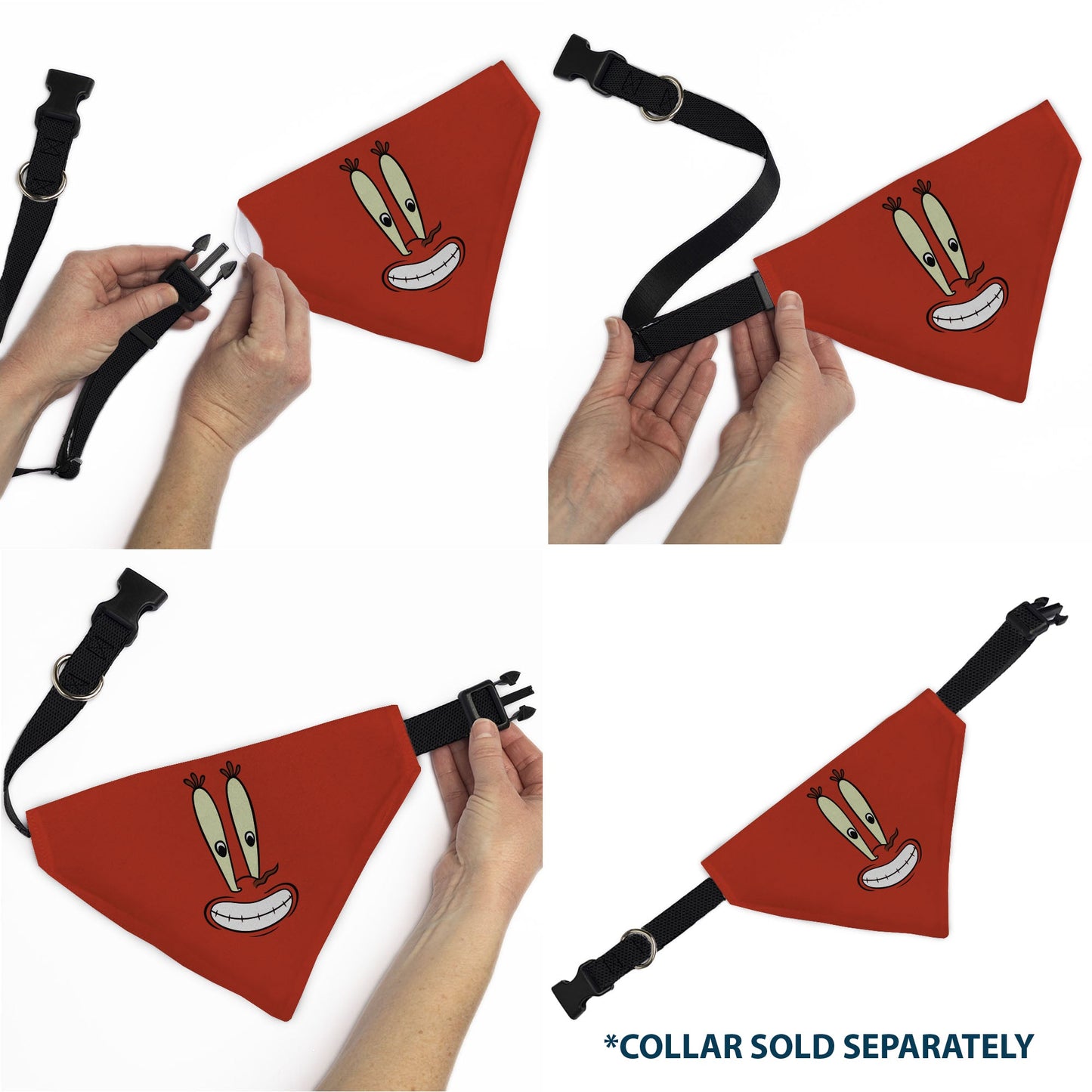 Pet Bandana - SpongeBob SquarePants Mr. Krabs Character Close-Up Red