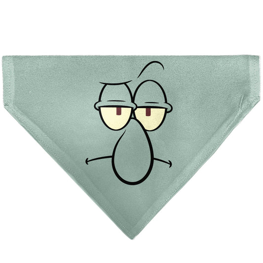 Pet Bandana - SpongeBob SquarePants Squidward Character Close-Up Blue