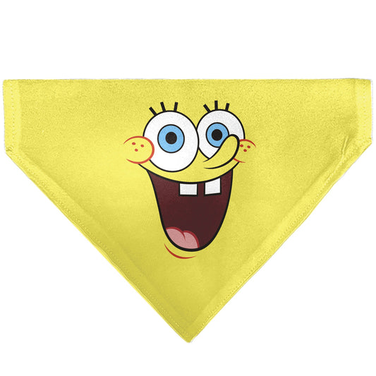 Pet Bandana - SpongeBob SquarePants Excited Smile Expression Yellow