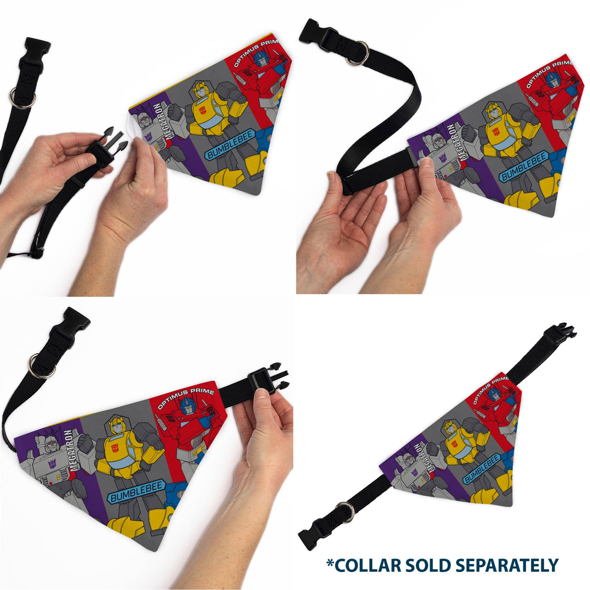 Pet Bandana - Transformers Three Character Pose Blocks Multi Color