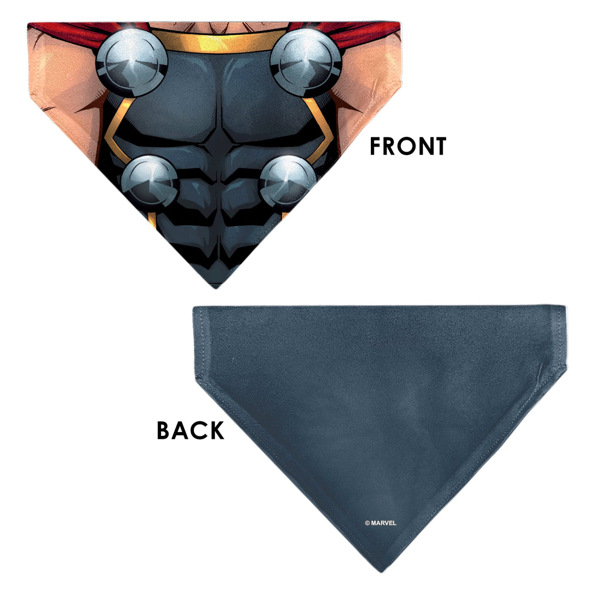 Pet Bandana - Thor Suit Chest Detail Grays