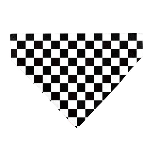 Pet Bandana - Checker Black/White
