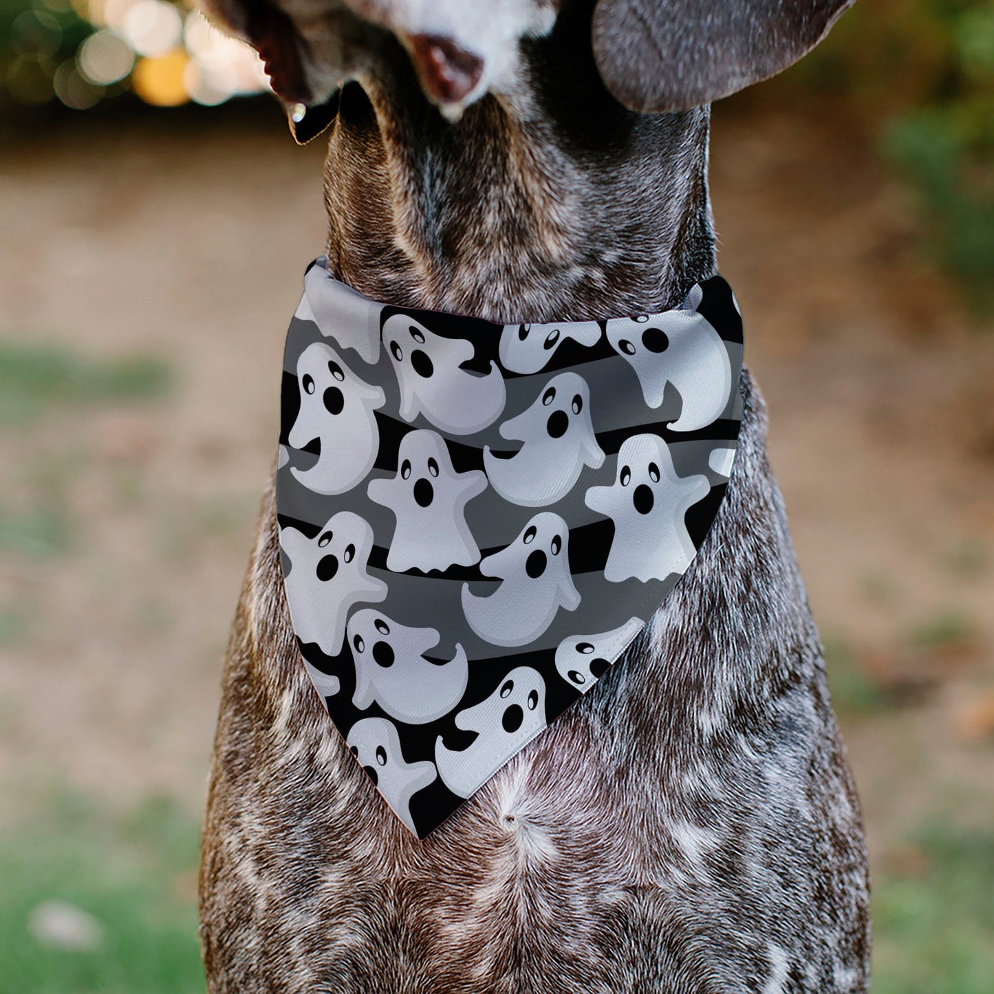 Pet Bandana - Ghosts Scattered Black/White