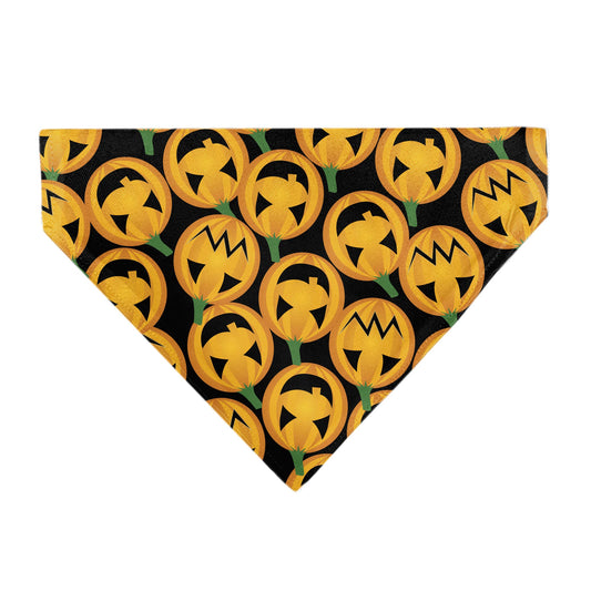 Pet Bandana - Jack-o'-Lantern Collage Black