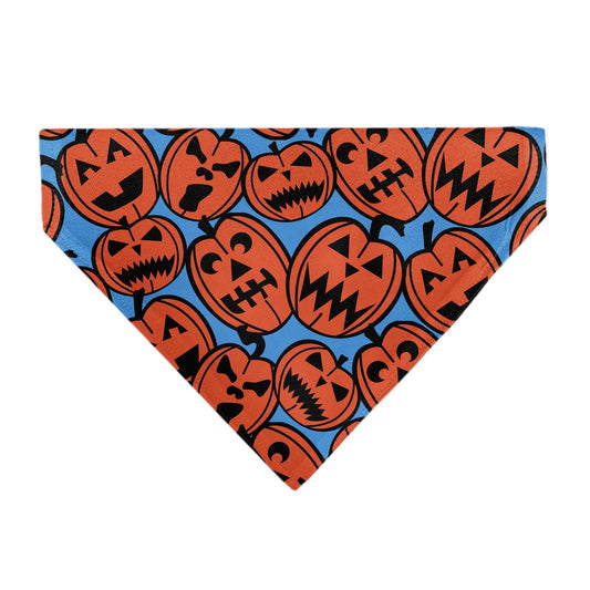 Pet Bandana - Jack-o'-Lanterns Blue