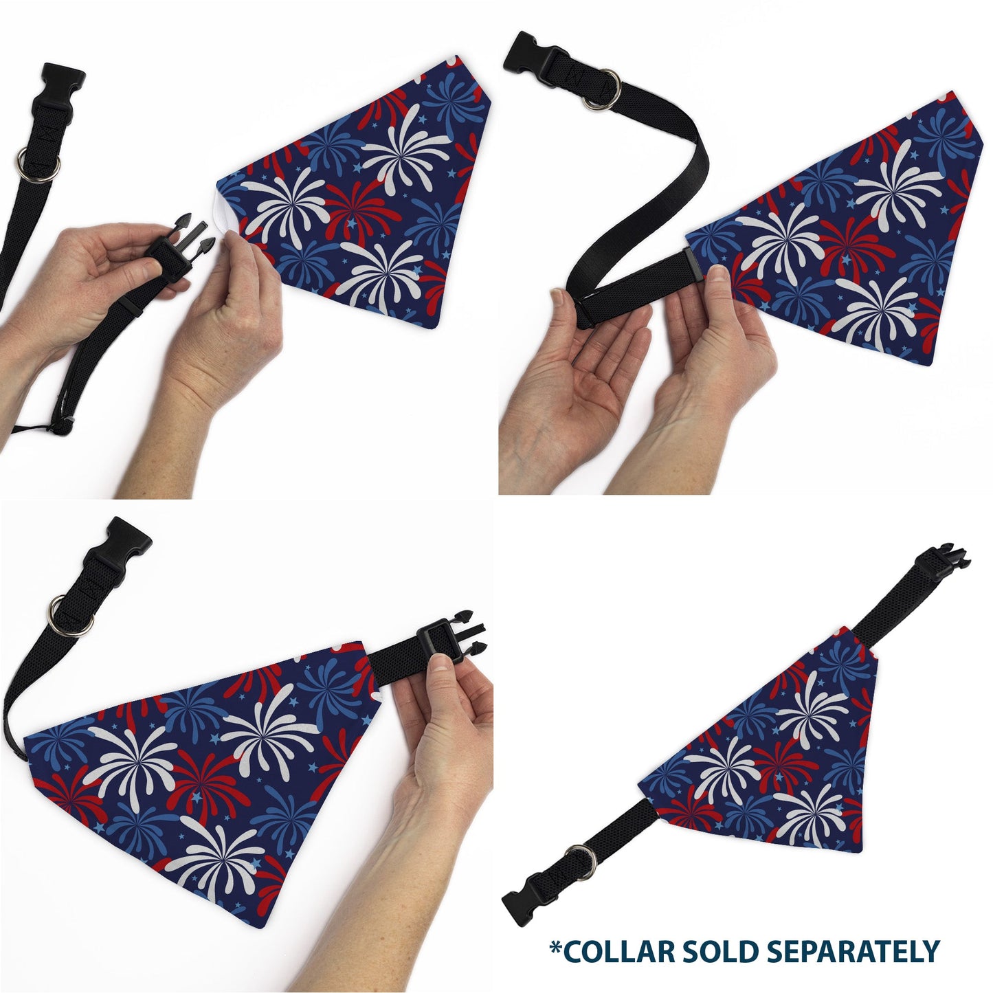 Pet Bandana - Americana Fireworks Show Blues/Red/White