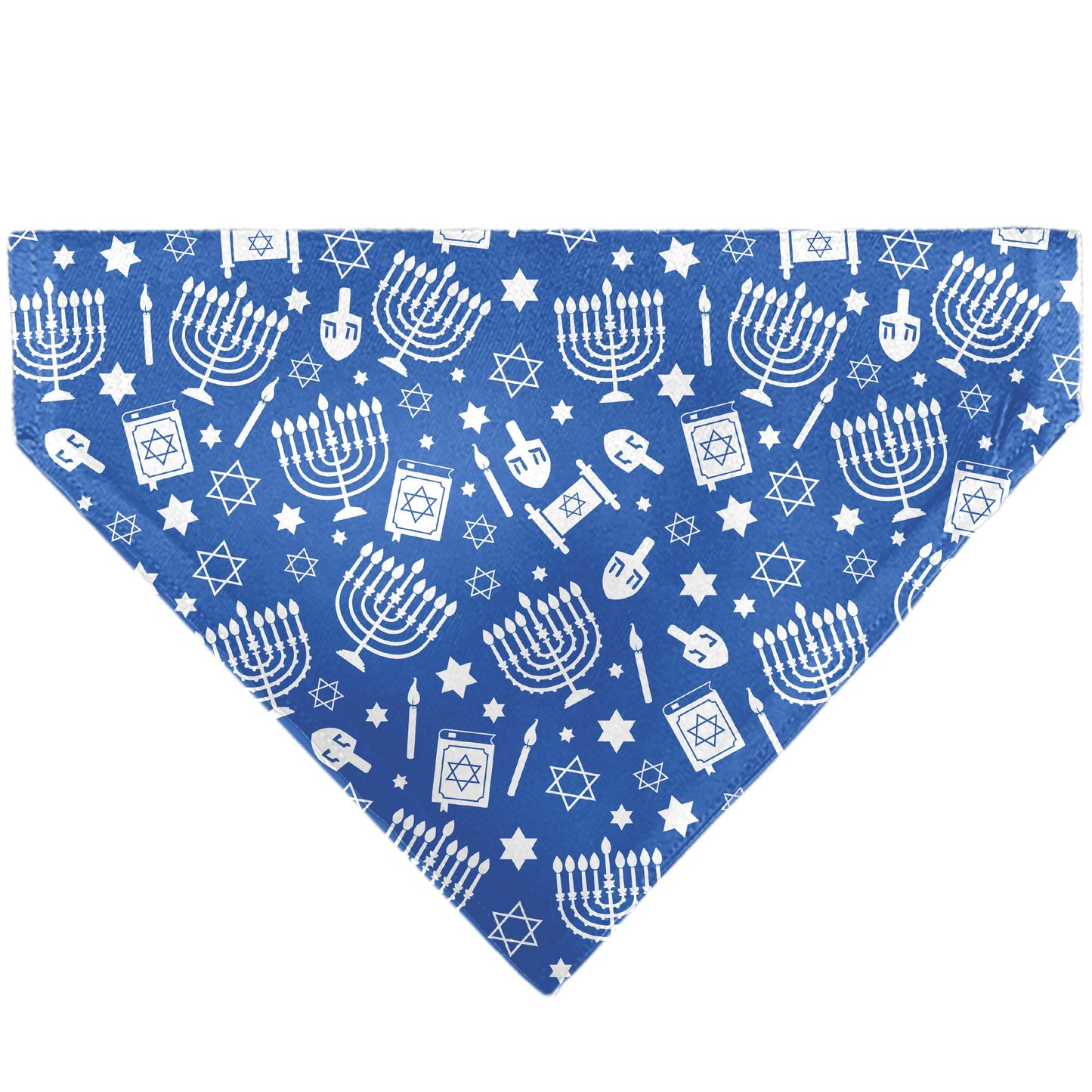 Pet Bandana - Hanukkah Holiday Symbols Blue/White