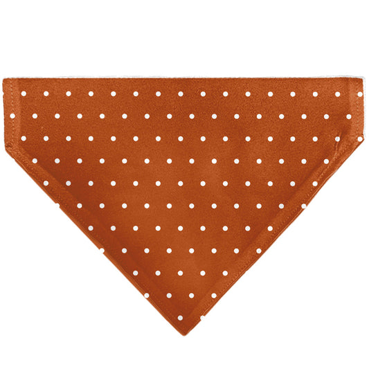 Pet Bandana - Mini Polka Dots Orange/White