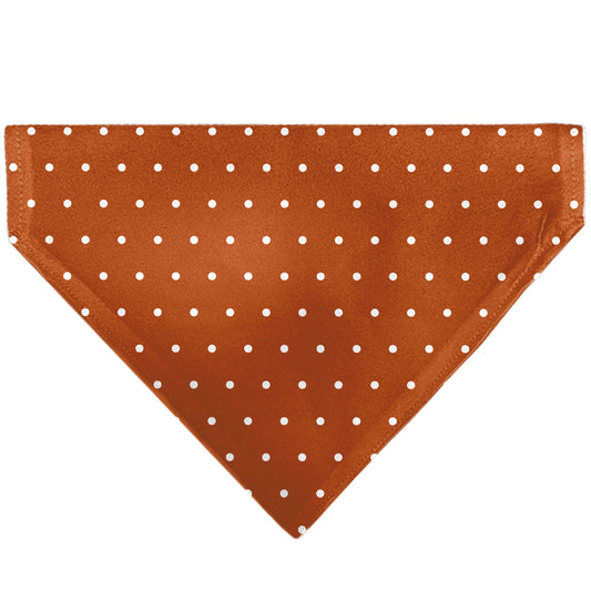 Pet Bandana - Mini Polka Dots Orange/White