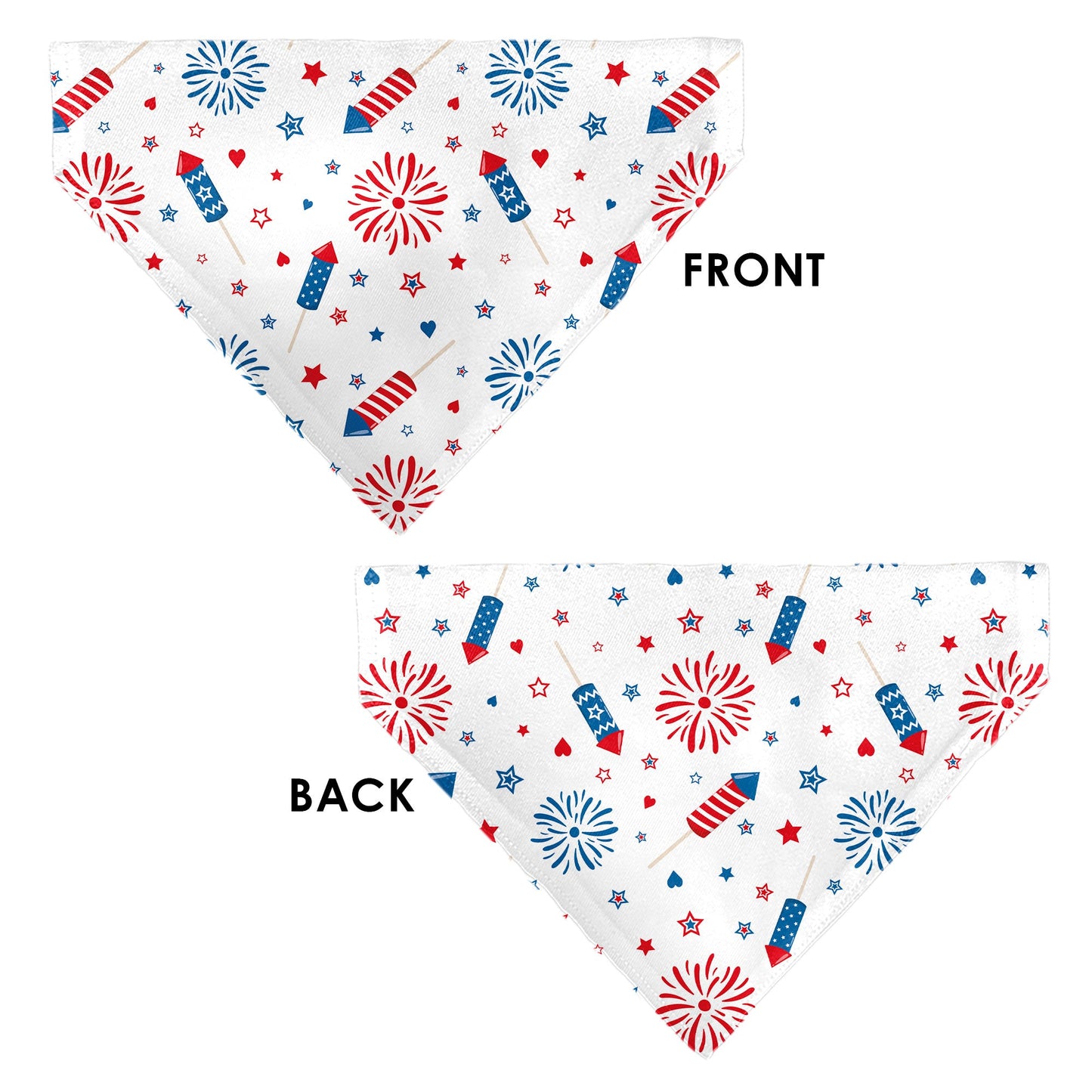 Pet Bandana - Stars and Stripes Fireworks White/Blue/Red