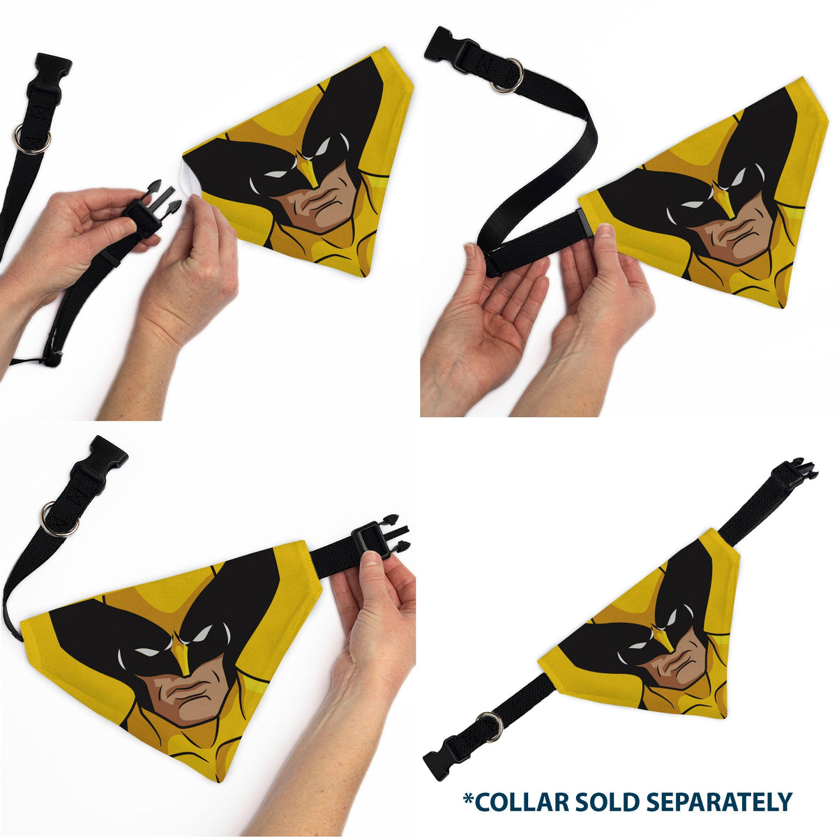 Pet Bandana - X-Men Wolverine Face Yellow