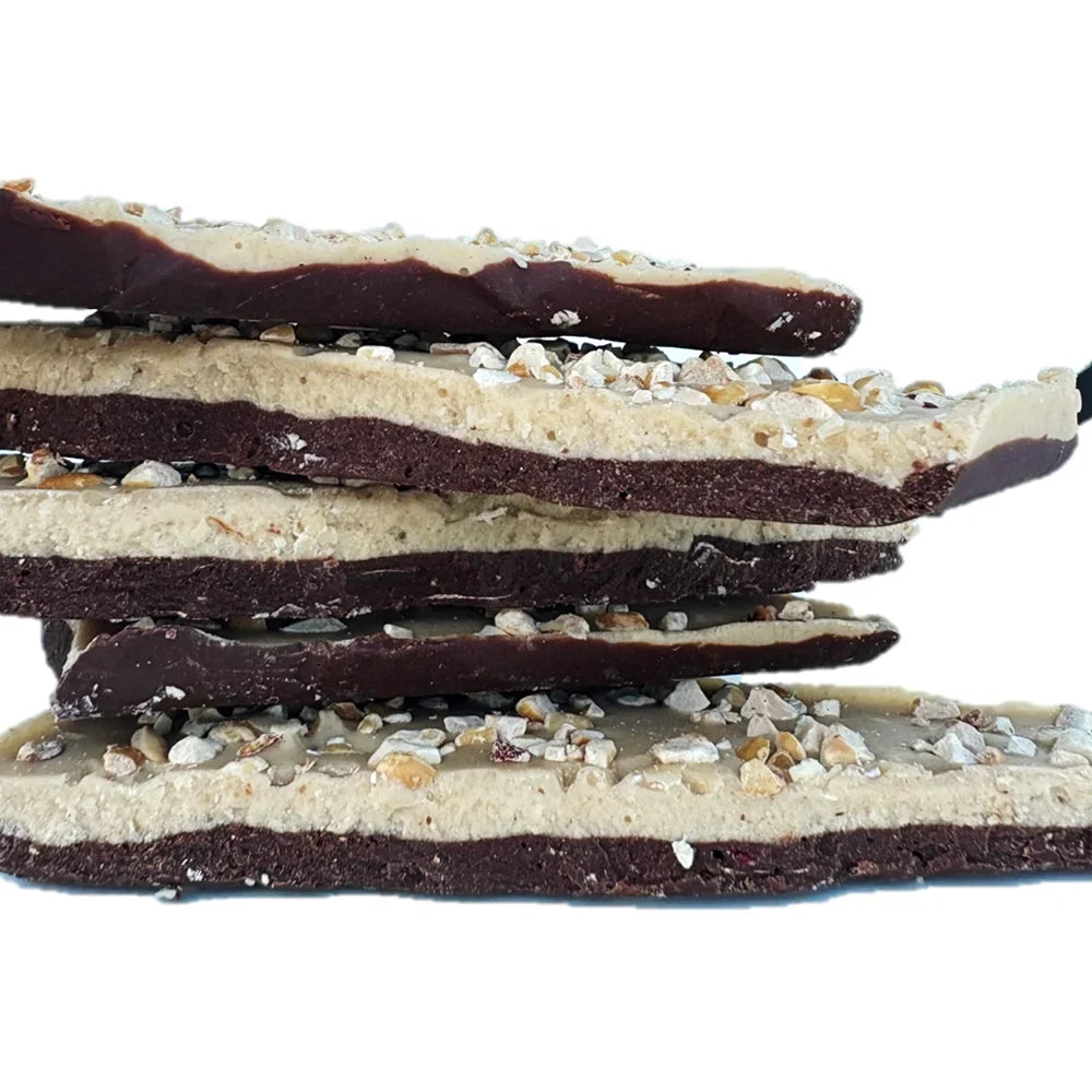 Dark Chocolate Ginger and Walnut Bark - No Gluten (4 ounces)