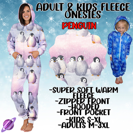 PENGUIN - ADULT & KIDS FLEECE ONESIES CLOSING 9/28