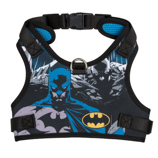 Pet Harness - Batman Two Pose and Bat Signal Logo Blues/Black