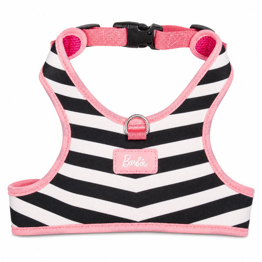 Pet Harness - Barbie Chevron White/Black