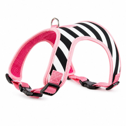 Pet Harness - Barbie Chevron White/Black