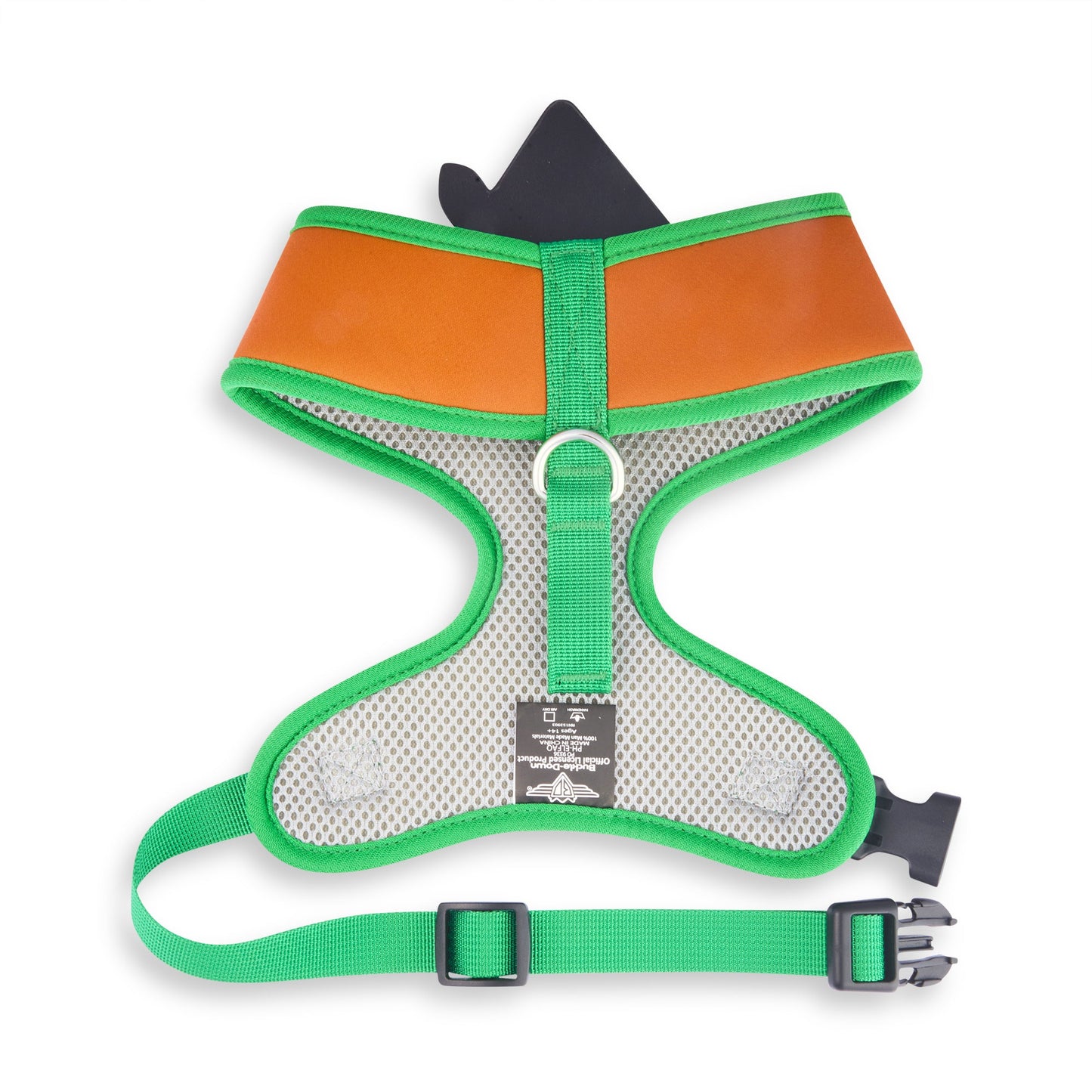 Pet Harness - Elf Chibi Buddy the Elf Face with Hat Applique Green