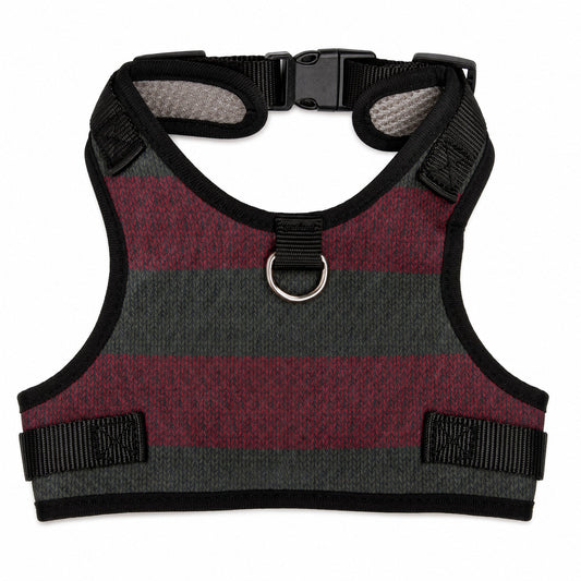 Pet Harness - A Nightmare On Elm Street Freddy's Sweater Stripes Reds/Greens