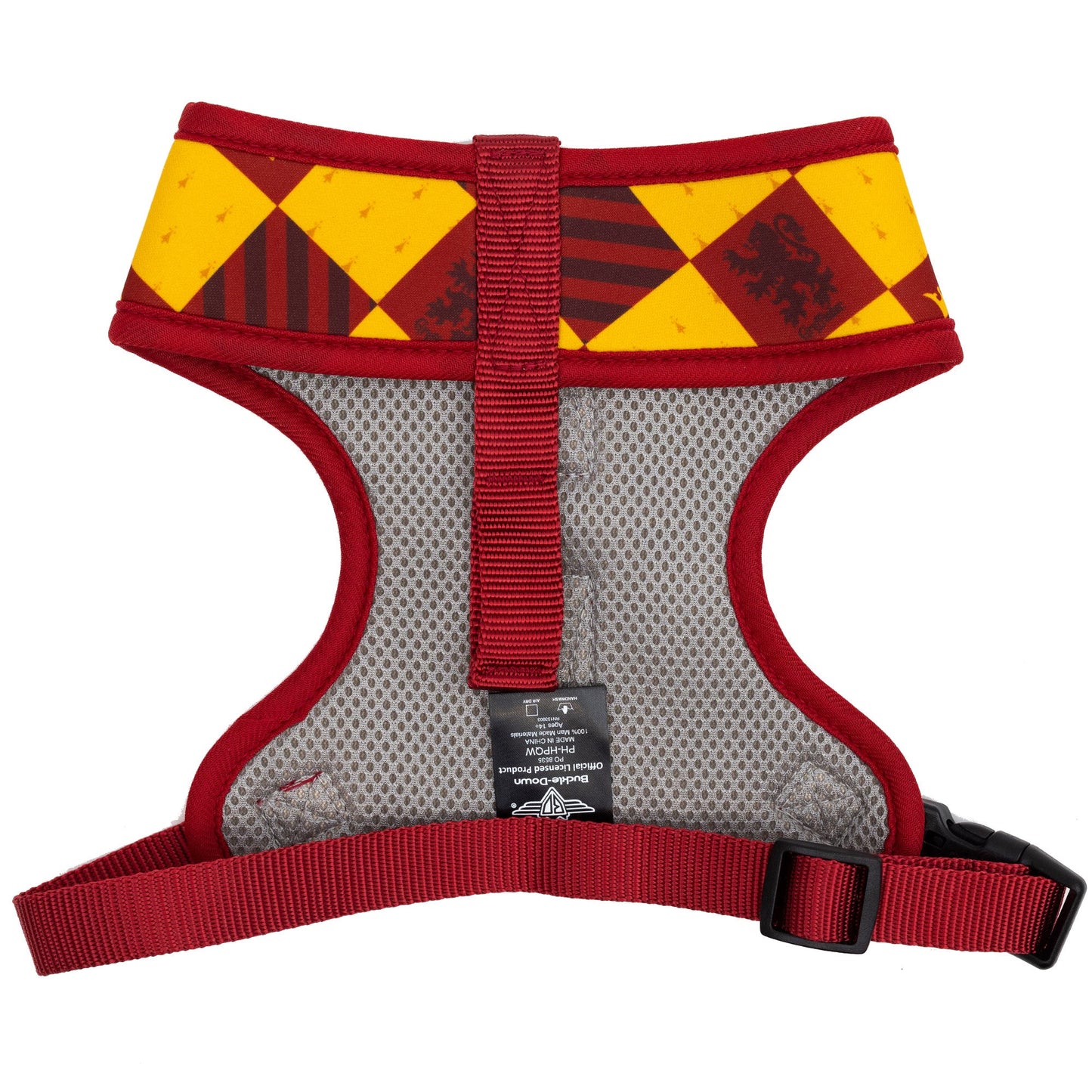 Pet Harness - Harry Potter Gryffindor Checker Burgundy/Yellow