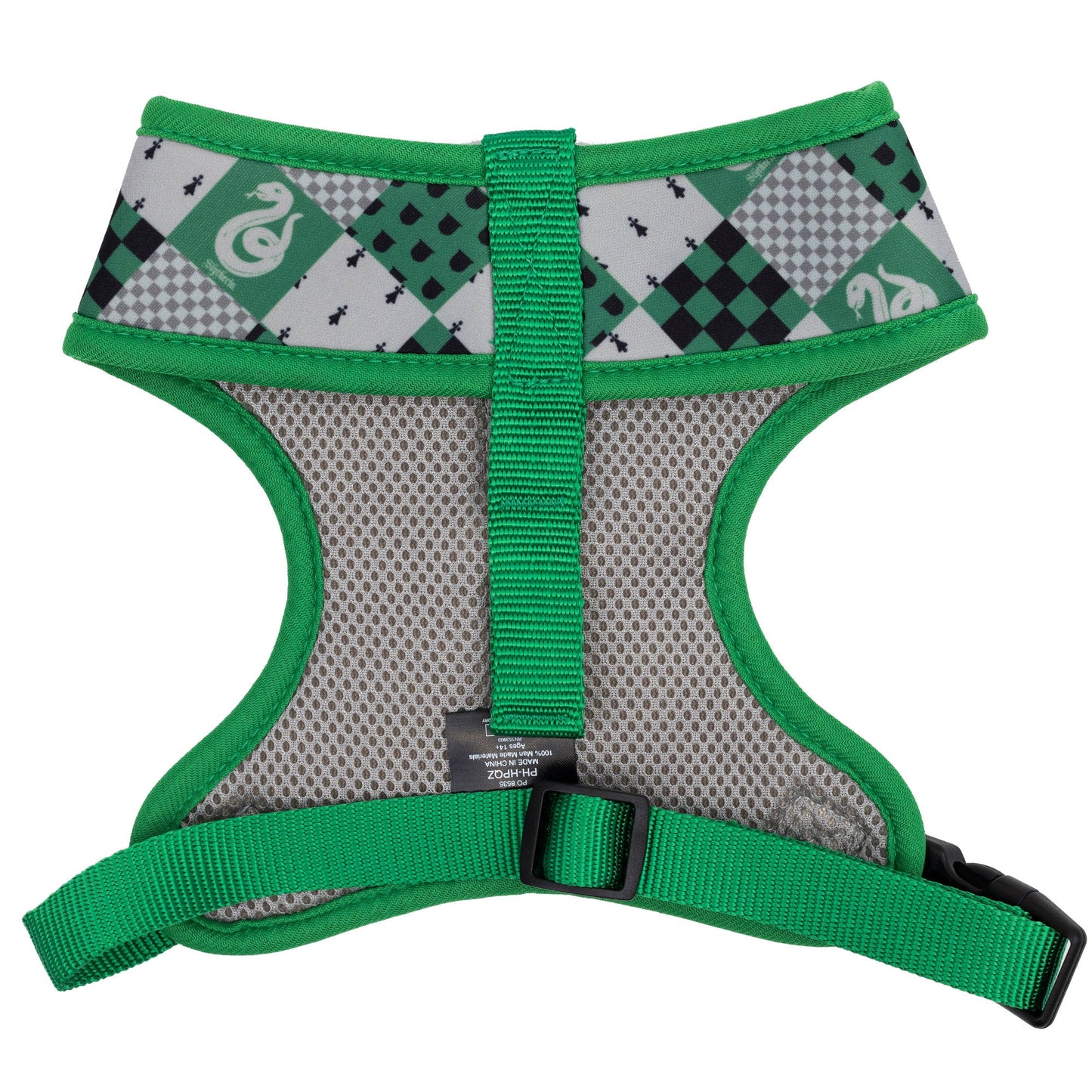 Pet Harness - Harry Potter Slytherin Checker Green/Gray