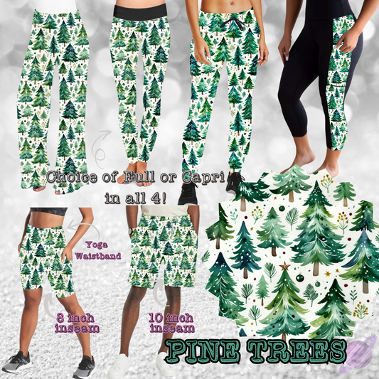 PINE TREES -XMAS RUN-6 STYLE BOTTOMS-PREORDER CLOSING 9/13