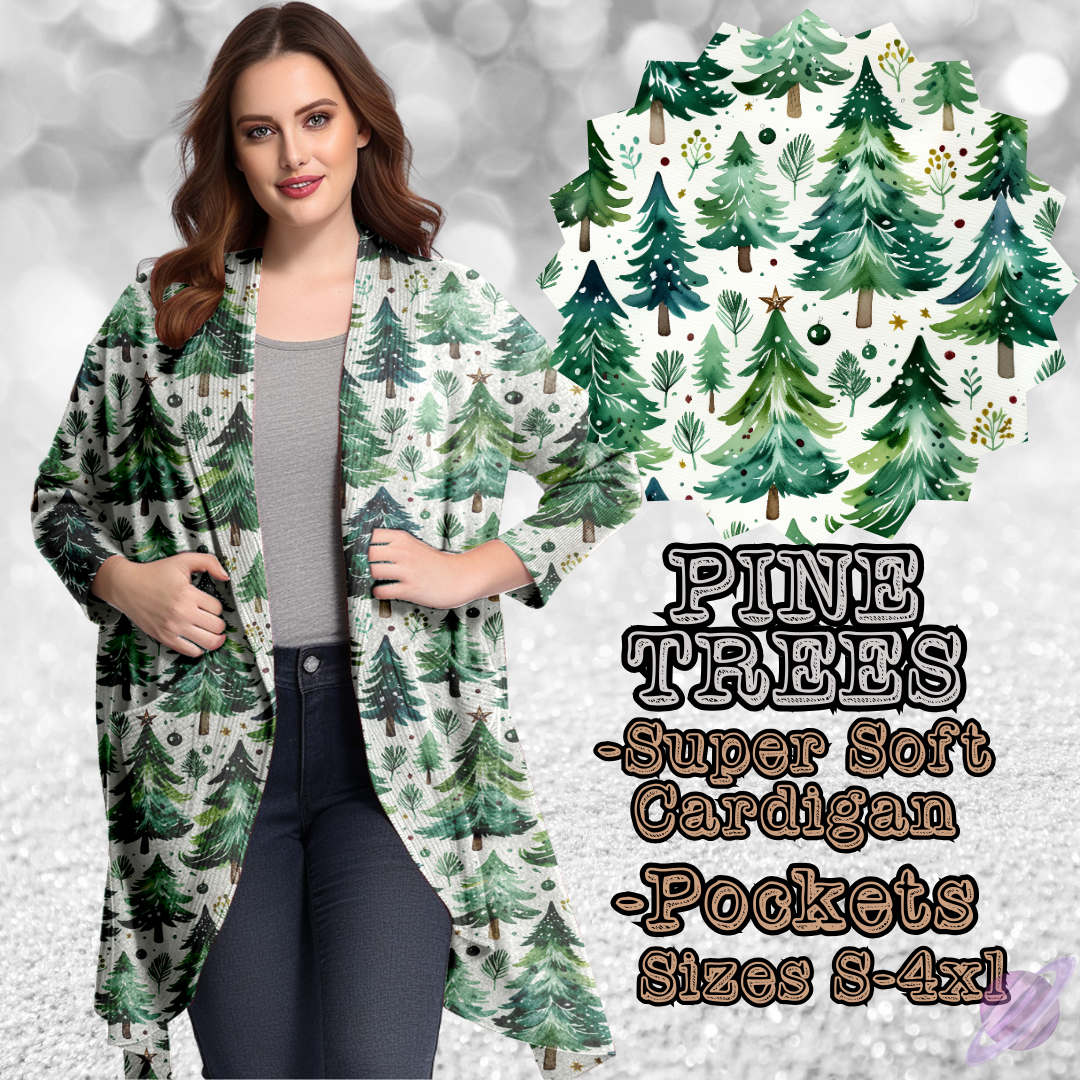 PINE TREES -XMAS RUN-CARDIGAN-PREORDER CLOSING 9/13