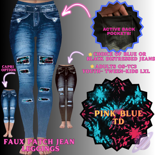 PINK BLUE TD-FAUX JEAN LEGGING-PREORDER CLOSING 12/2 , ETA MID FEB.