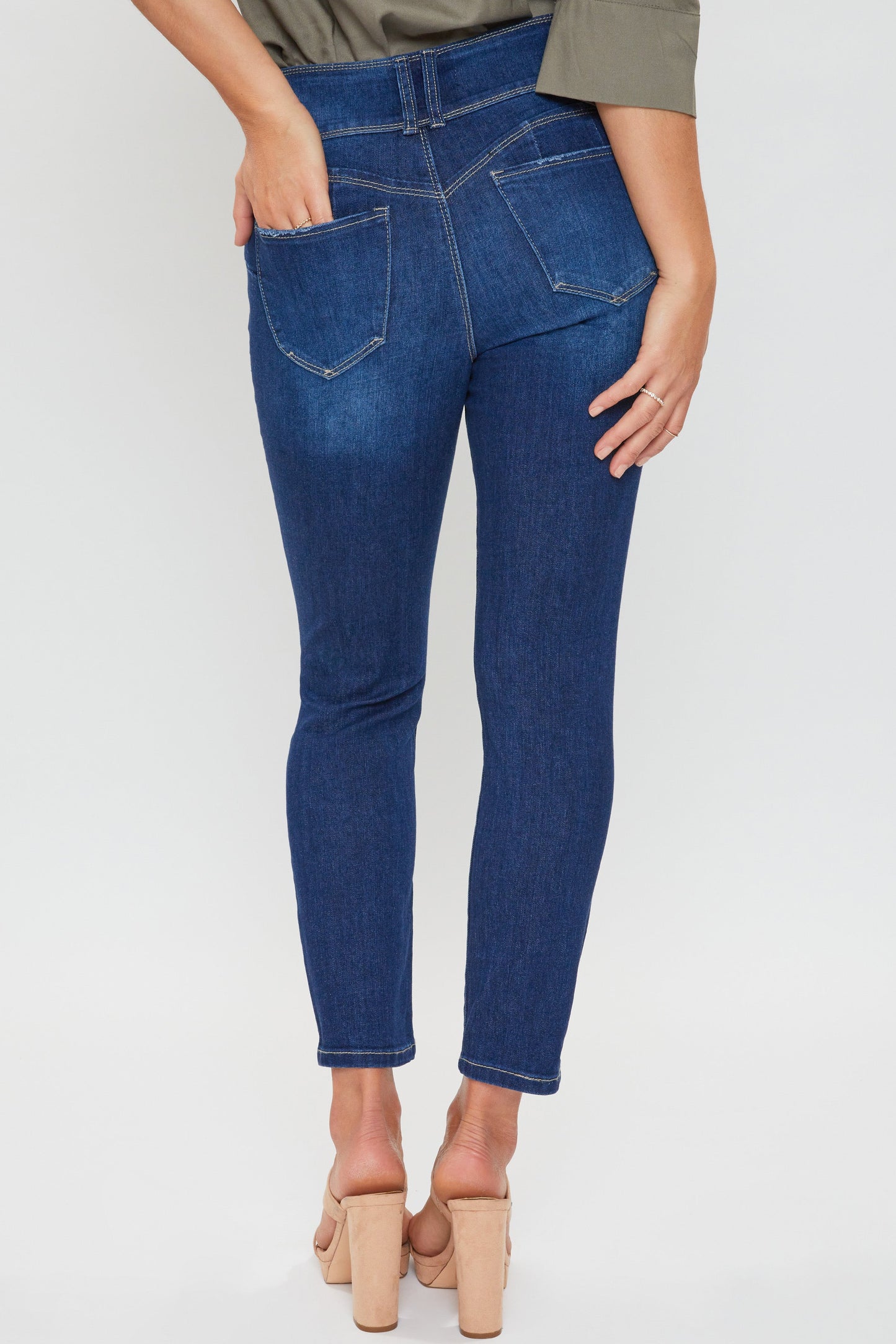 Women's Petite WannaBettaButt 3 Button Skinny Ankle Sustainable Jean