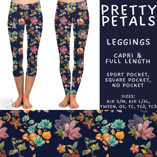 Batch #592 -  Fun Run 27 - Closes 9/30 - ETA late Nov - Pretty Petals Full and Capri Length Leggings